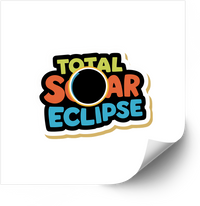 Thumbnail for Total Solar Eclipse Sticker | Colorful Fun Astronomy Event Vinyl Decal