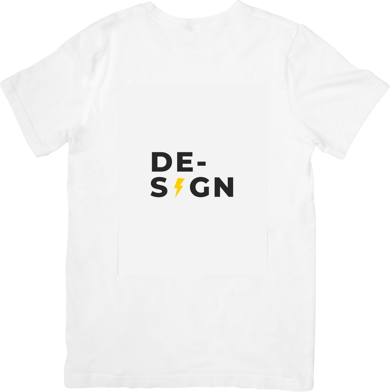Design Lightning Bolt T-Shirt | Minimalist Bold Typography Graphic Tee