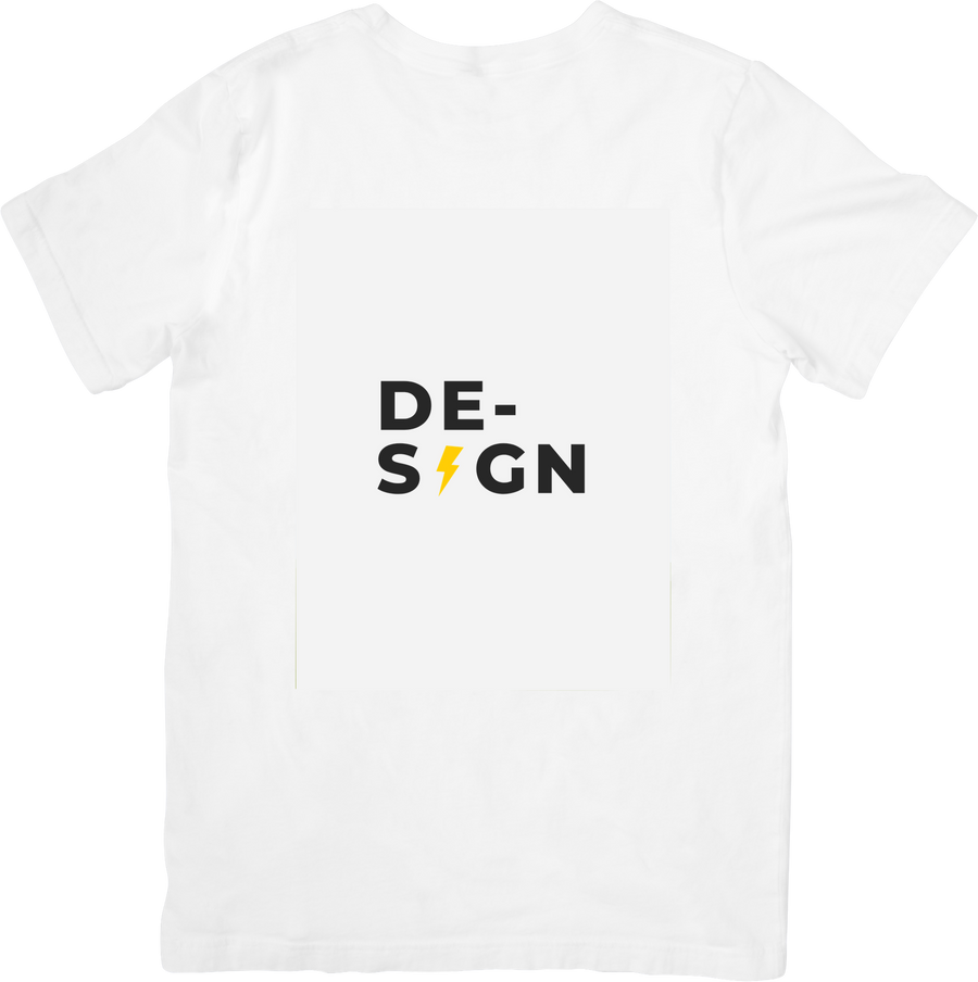 Design Lightning Bolt T-Shirt | Minimalist Bold Typography Graphic Tee