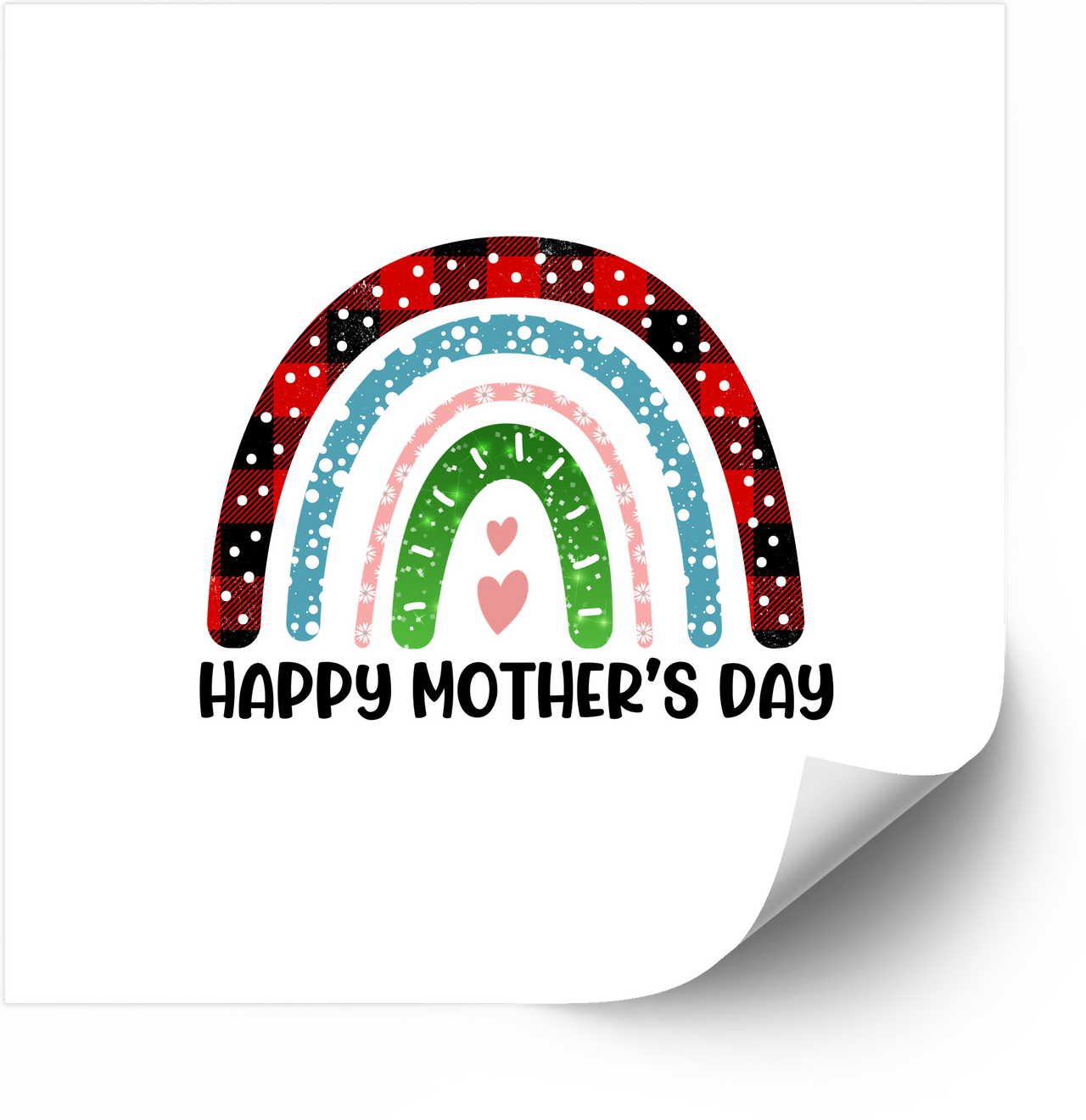 Happy Mother's Day Rainbow Sticker | Boho Colorful Mom Holiday Vinyl Decal